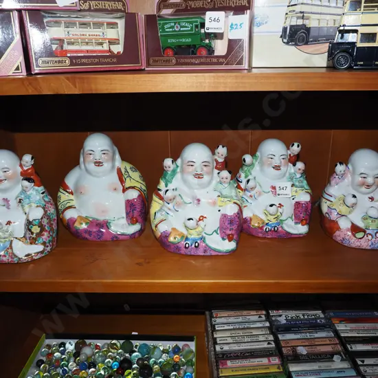 5x Asian good fortune figurines