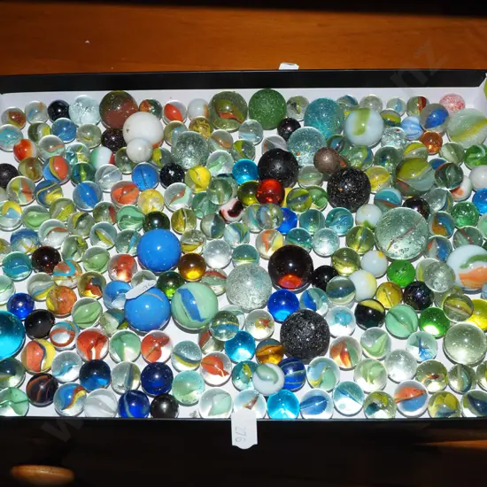 tray of marbles