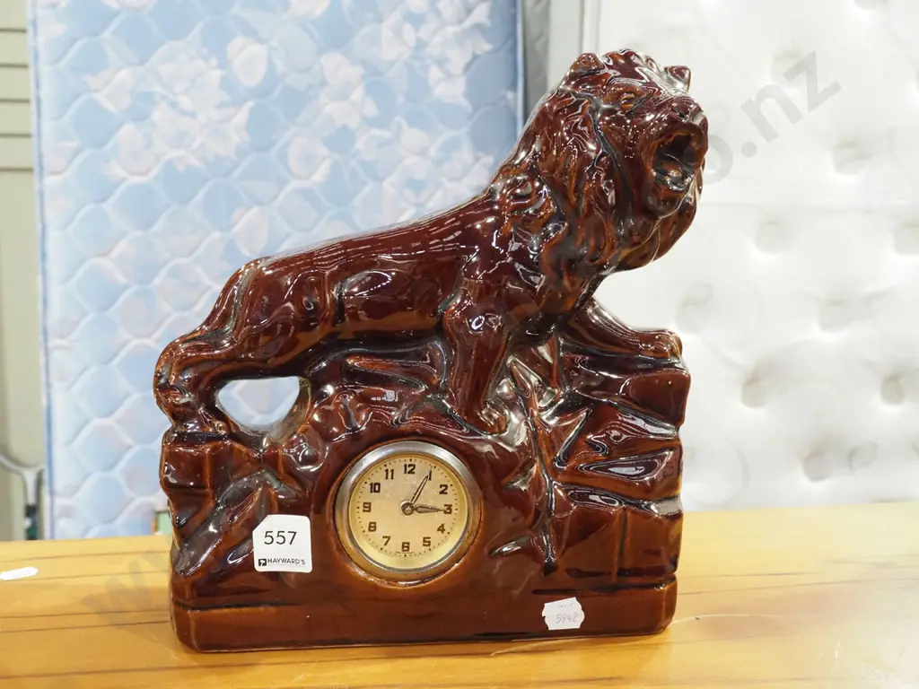 lion themed ceramic wall clock Image 1++