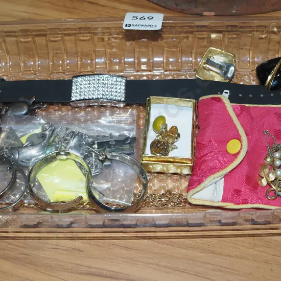 tray of costume jewellery