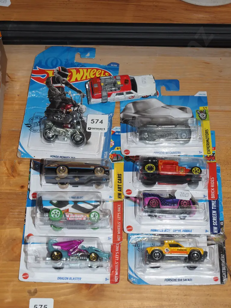 8x as new carded Hotwheels vehicles Image 1++