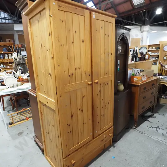 cedar 2 door wardrobe with lower drawer H1860 W940 D540