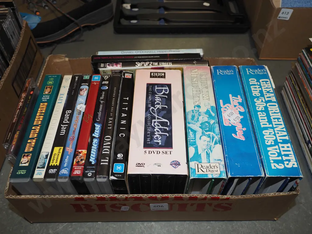 box of DVDs Image 1++