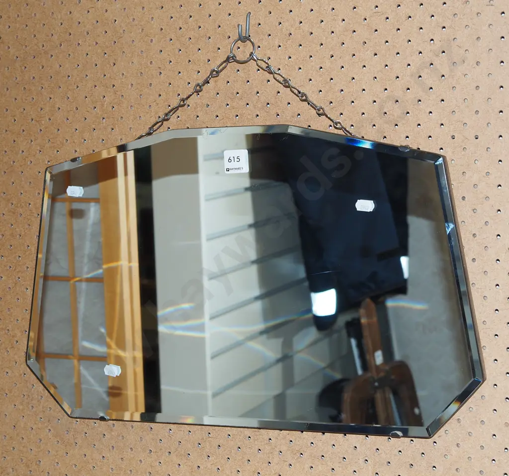 deco bevelled edge wall mirror H530 W330 Image 1++