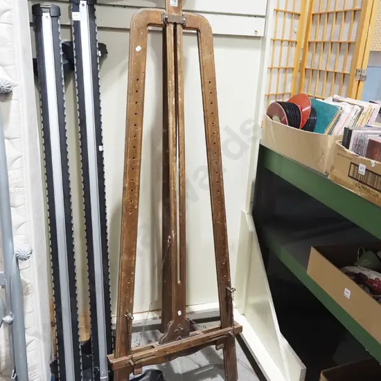 Victorian mahogany artist's easel - some signs of borer