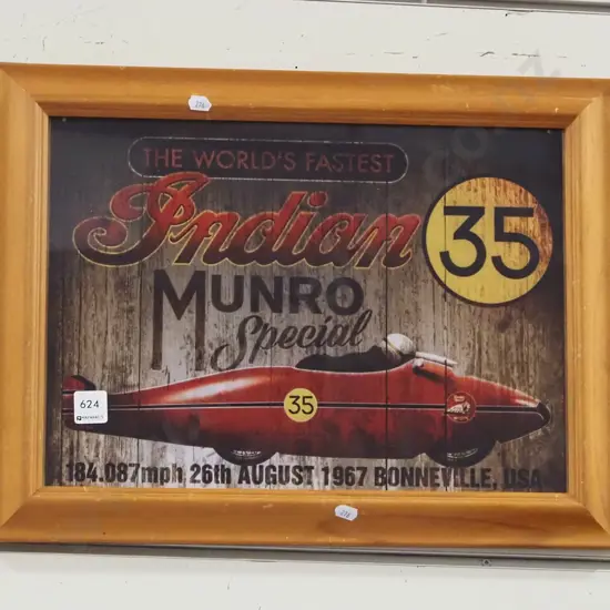 framed Burt Munro poster print