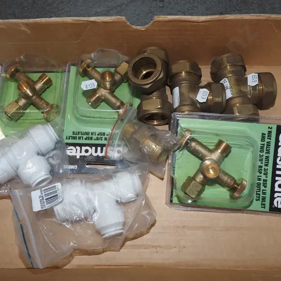 box; plumbing and gas fittings