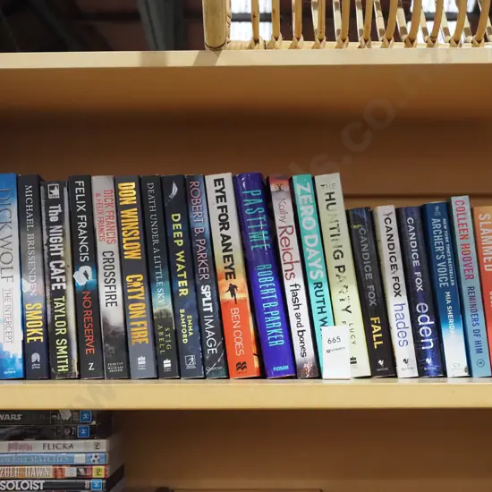 shelf; various books