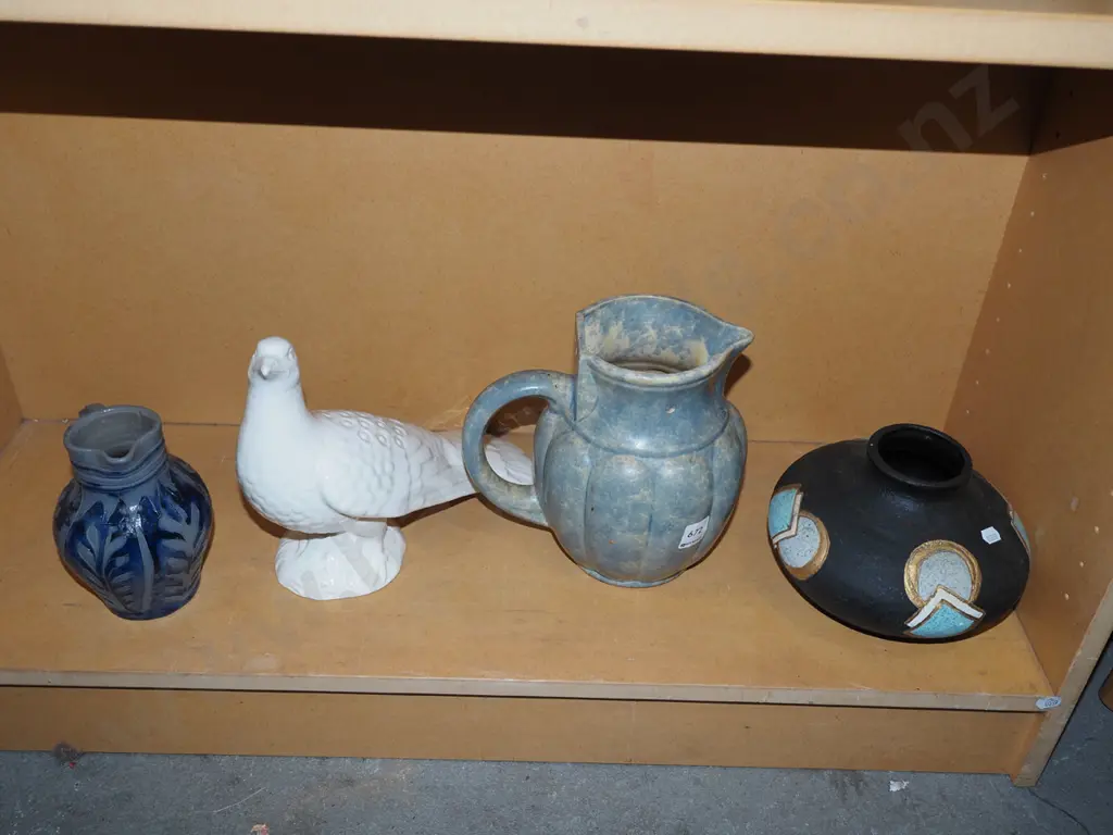 ceramic electric kettle, bird figurine, jug, vase Image 1++