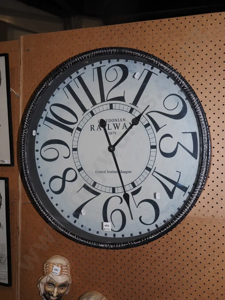 large reproduction railway clock Diam605 Image 1++
