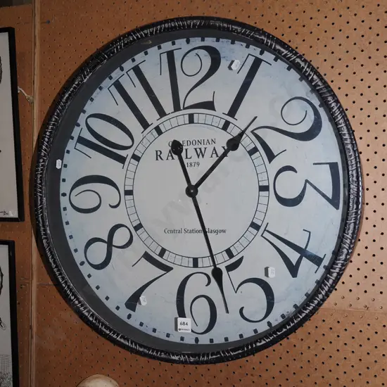large reproduction railway clock Diam605