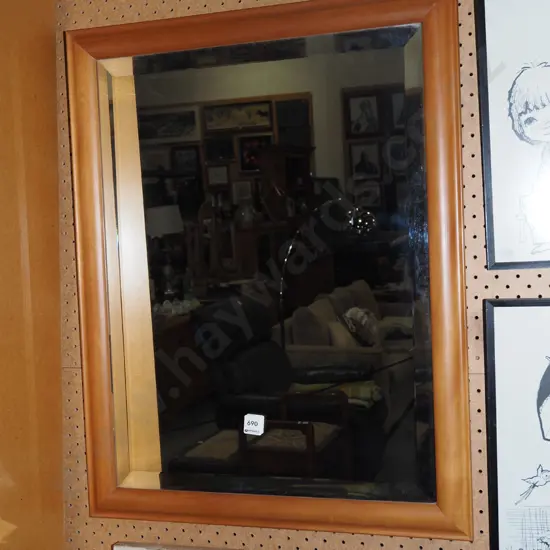 bevelled edge wall mirror H700 W530
