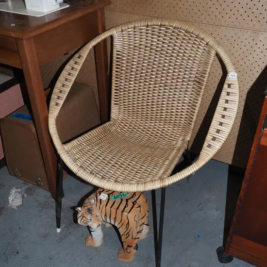 woven plastic moon chair