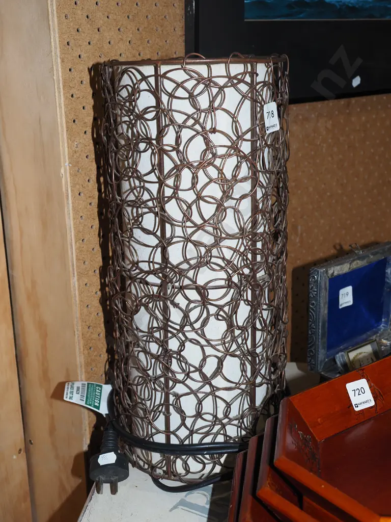 copper wire table lamp H420 Image 1++