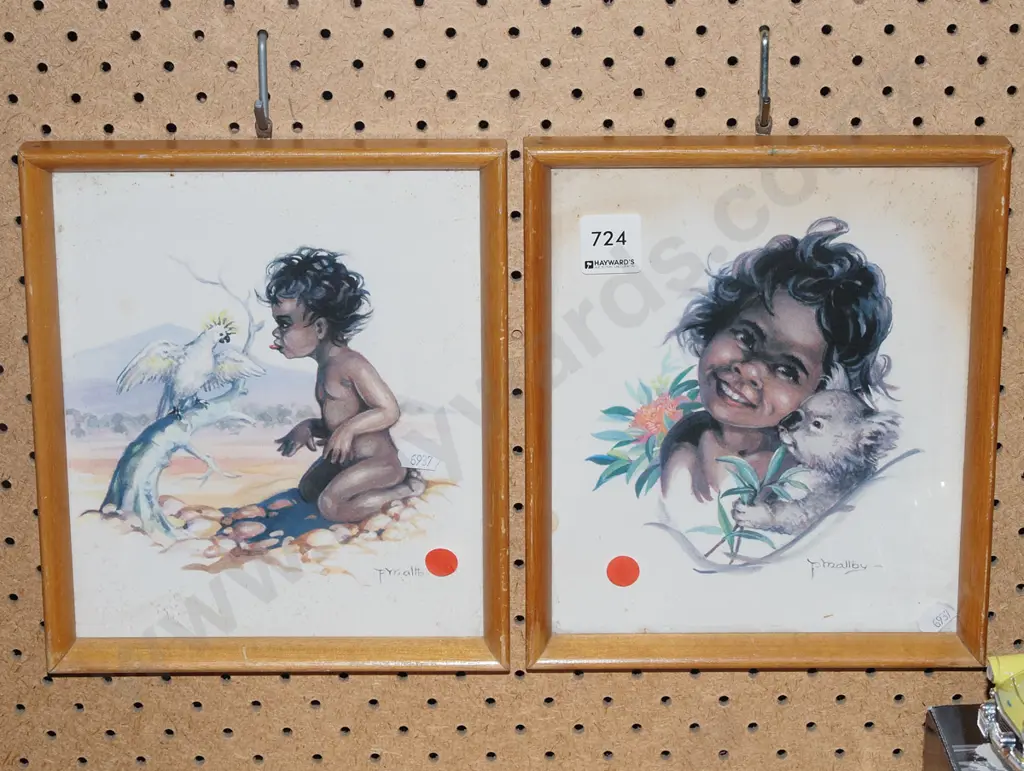 2x Australian prints - red dots Image 1++