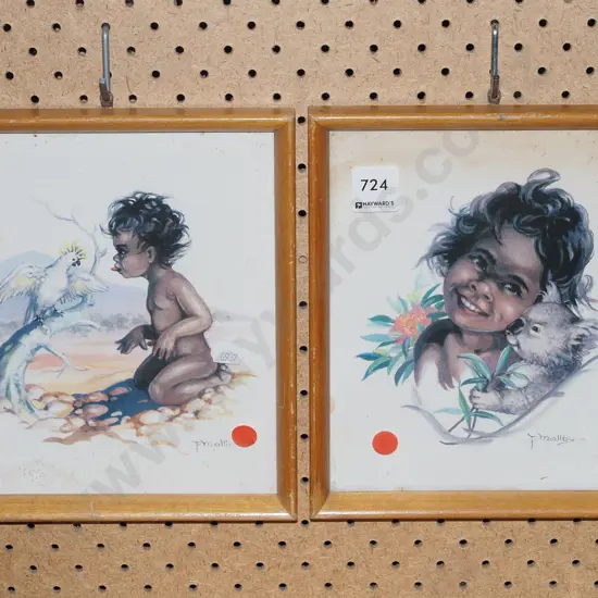 2x Australian prints - red dots