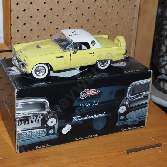 boxed diecast model of 1956 Ford Thunderbird
