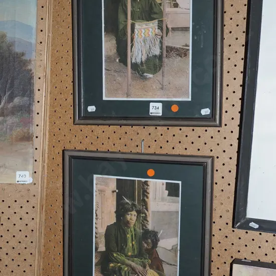 2x digital reproduction prints - orange dots