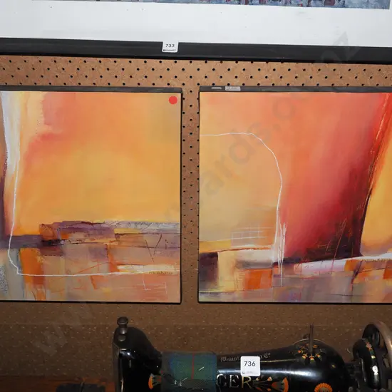 Doreen McNeil abstract - diptych