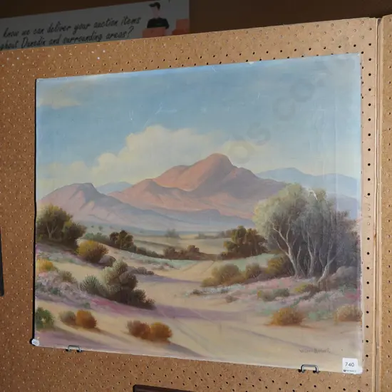 W Louis Herbert - oil on canvas - landscape - damage
