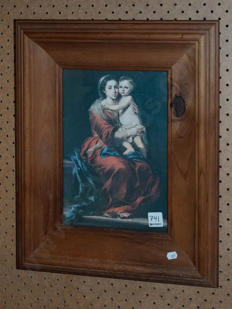 wood framed print - mother and child Image 1++