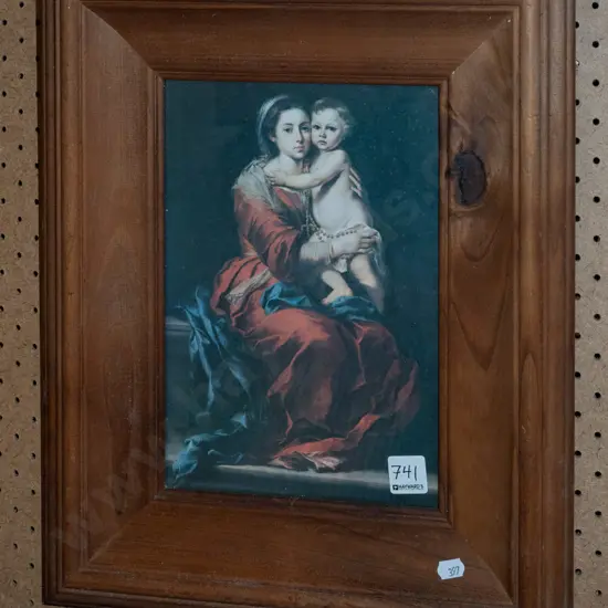 wood framed print - mother and child