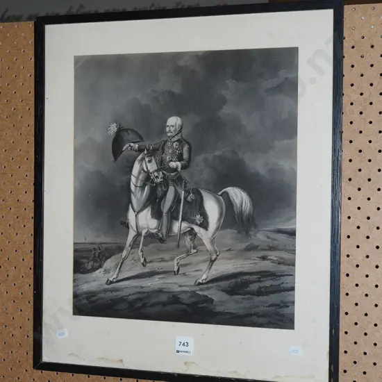 framed print - officer on horse