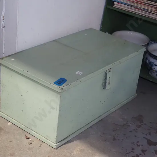 painted kauri lidded box H290 W650 D350