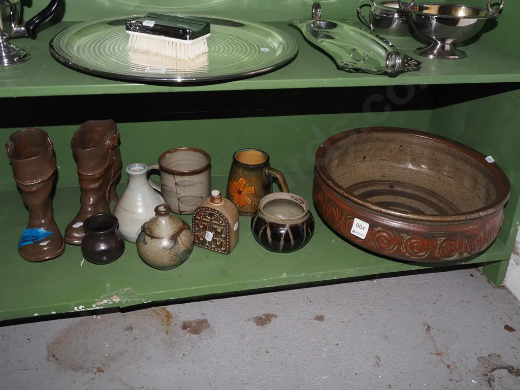 studio pottery fruit bowl - repair, vases, ceramic boot etc Image 1++