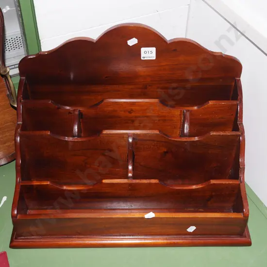 mahogany stationery organiser H320