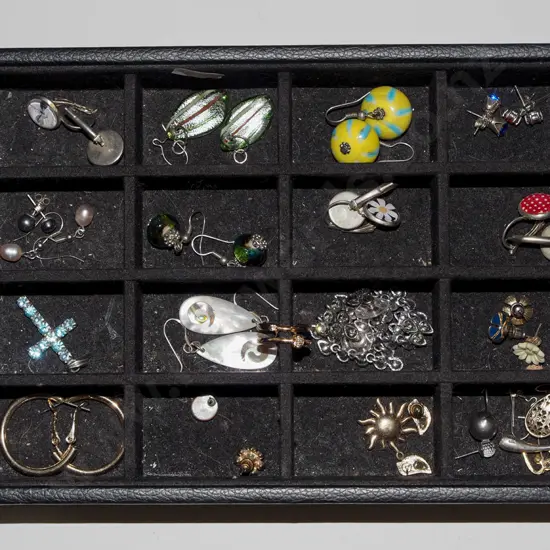 segmented box and costume jewellery