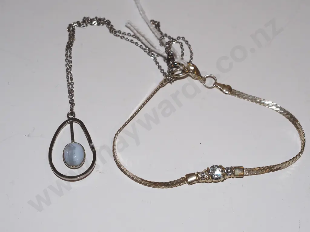 stone pendant necklace, bracelet Image 1++