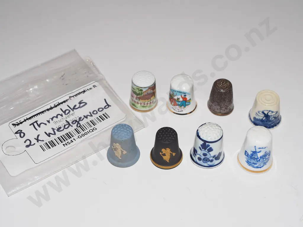 various thimbles, 2 are Wedgwood Image 1++