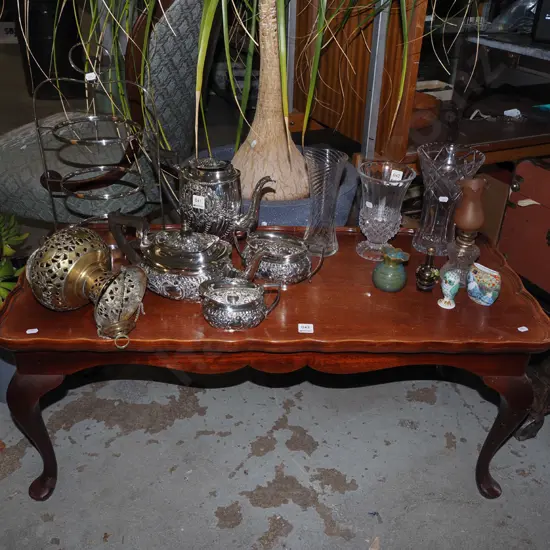 cab leg mahogany coffee table