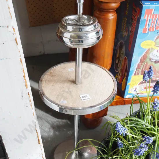 deco chrome and formica smoker's stand