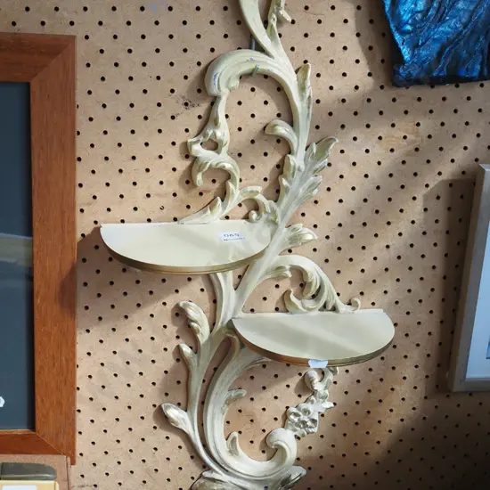 2x cast alloy wall shelves H670