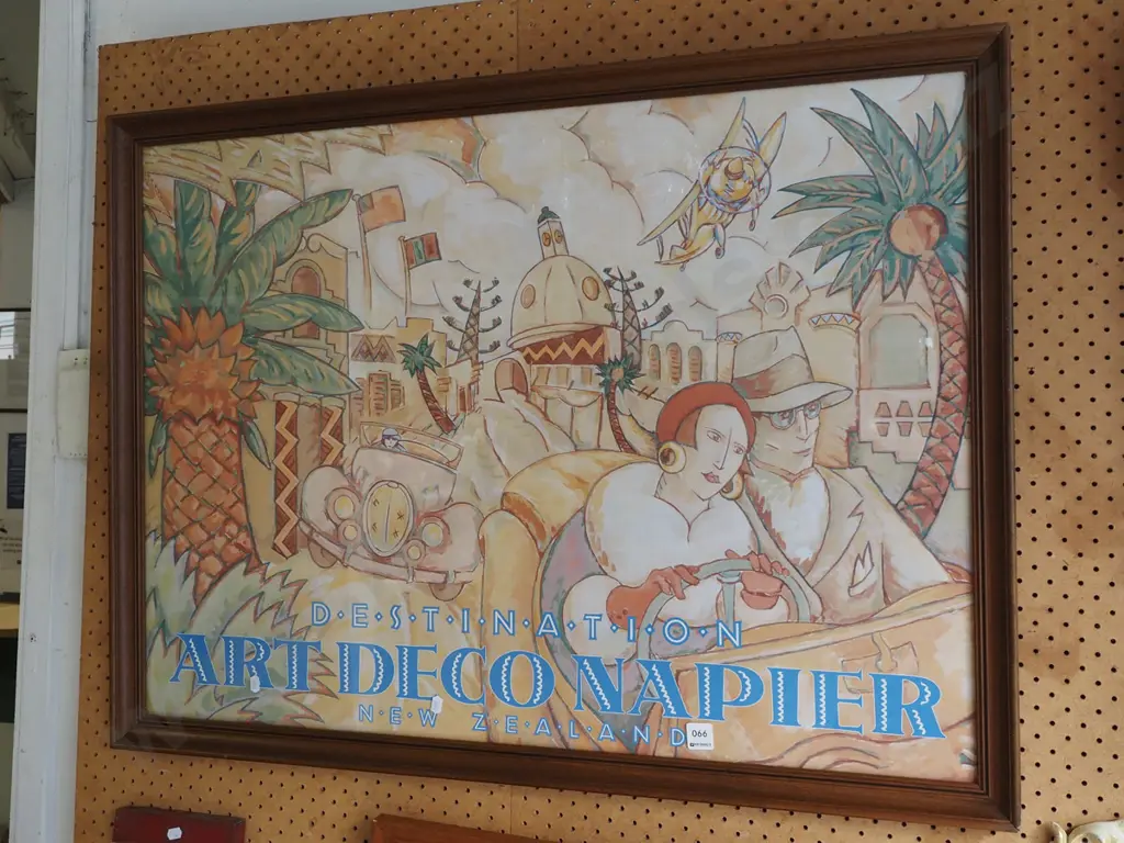 framed Art Deco Napier print Image 1++