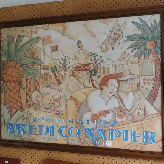 framed Art Deco Napier print