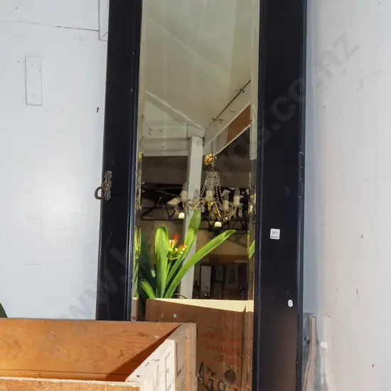 black painted wardrobe door with bevelled glass mirror H1500 W650