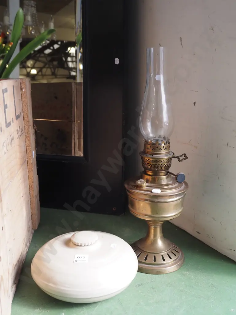 vintage copper lantern H470, stoneware hot water bottle Image 1++