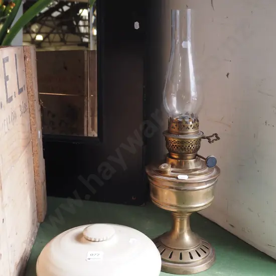 vintage copper lantern H470, stoneware hot water bottle