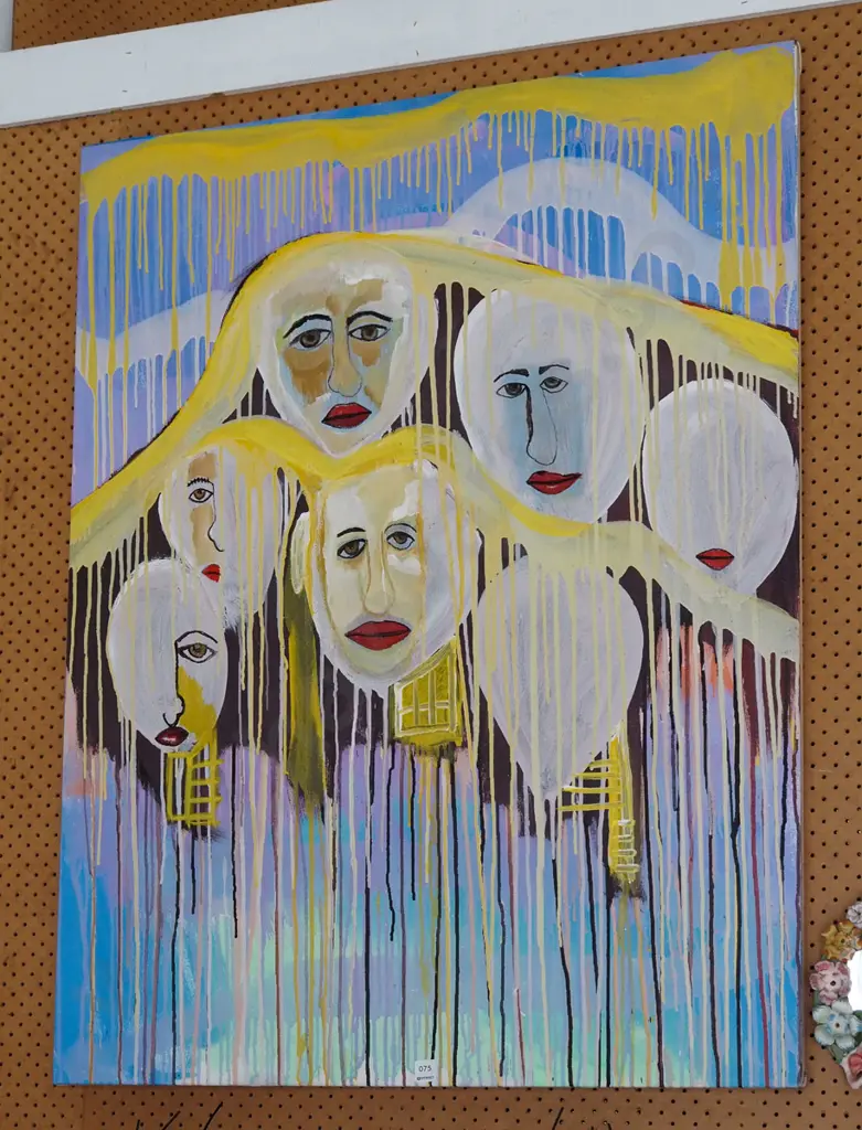 large acrylic on canvas - faces Image 1++