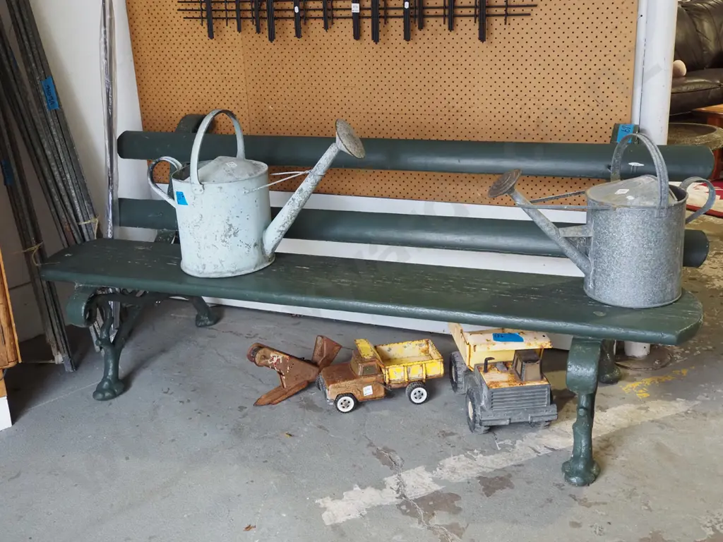 Victorian branch themed cast iron ended bench seat H720 W1840 D720 Image 1++