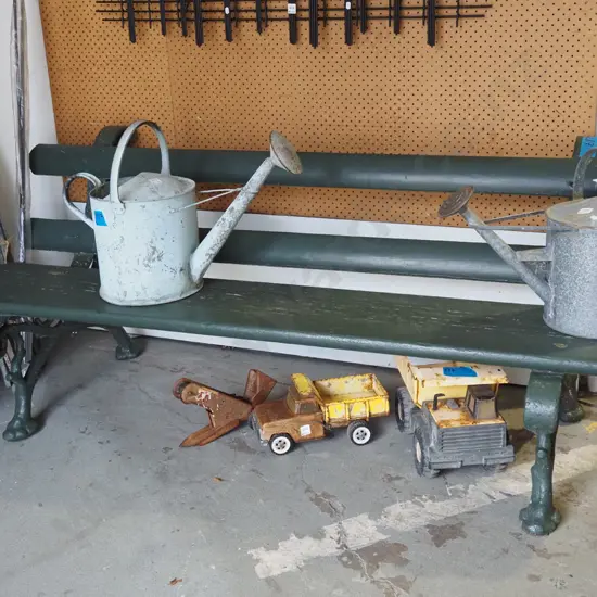 Victorian branch themed cast iron ended bench seat H720 W1840 D720