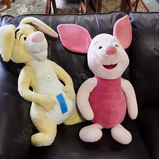 2x soft toys - piglet, rabbit