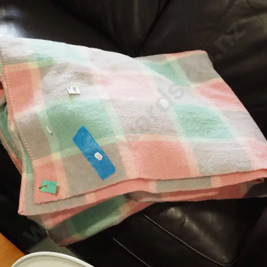 large checked woollen blanket