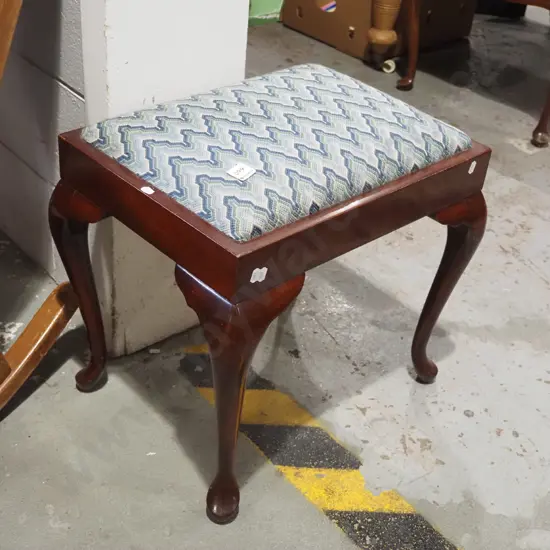 needlework cab leg piano stool