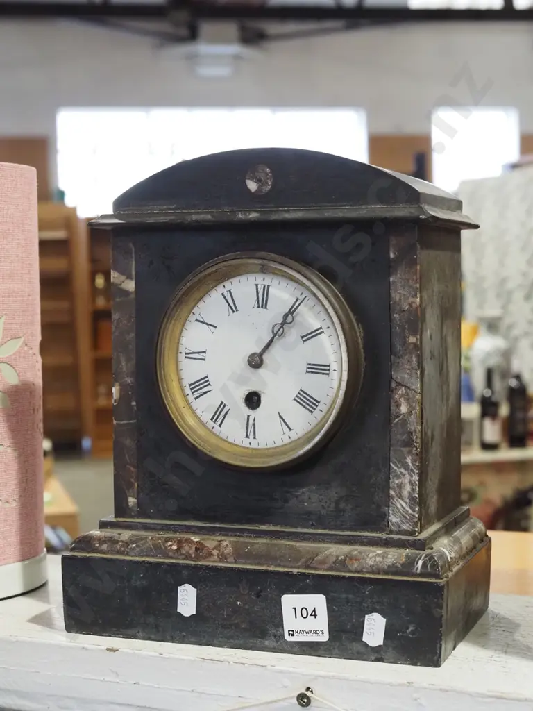 restorer's marble and stone mantle clock Image 1++