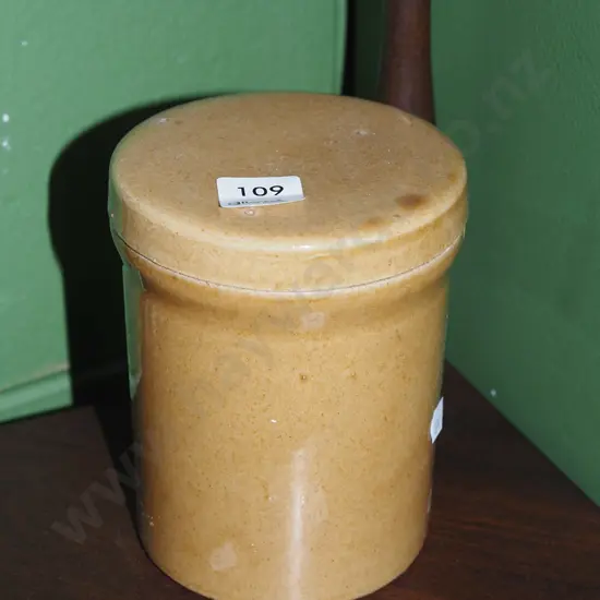ceramic Timaru Potterries canister with lid H140