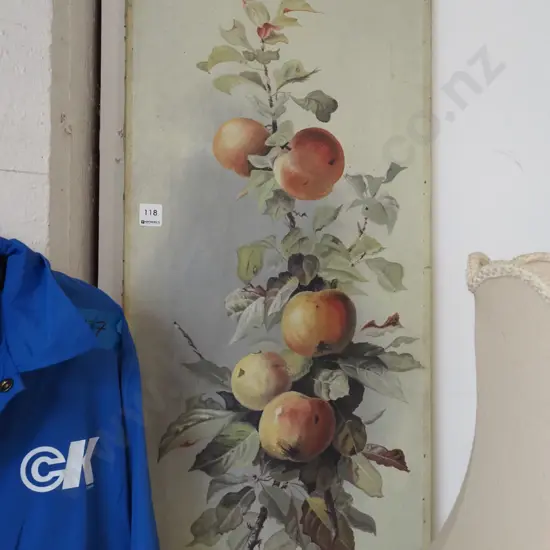boxed oil on canvas - apples H750